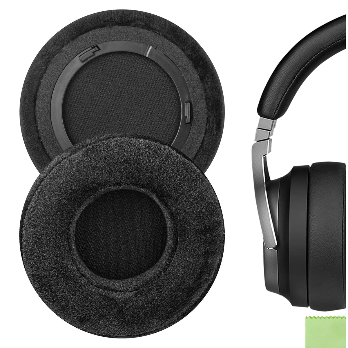 for SE, Pads Earpads, (Black) Headset Ear Corsair Geekria RGB Cushions, Wireless Comfort Virtuoso Ear Headphones XT Cups RGB, Virtuoso Ear Virtuoso Velour Repair Wireless RGB Replacement