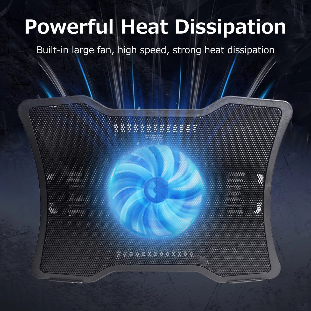 inch 14 USB Ports Laptop Base Support Low Portable Design Noise Cooling Carevas Two Laptop Below Single Cooler Fan Laptops