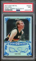 (#d Metal Leaf Card Sports Heroes 9 #BADL1 2017 5/7) Auto Issel Dan Blue PSA