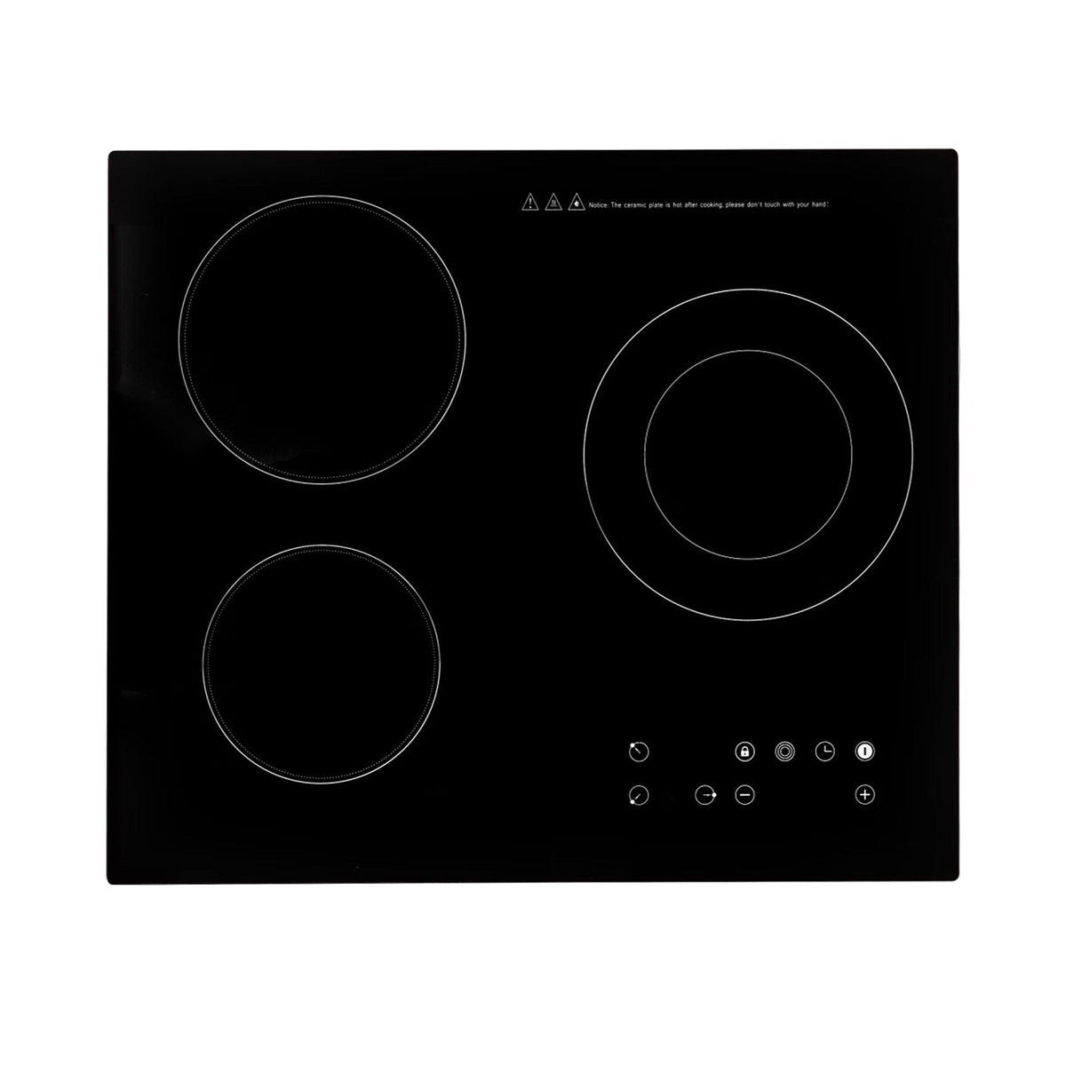 Timer Safety Heating Hot and Cooktop 3 Level Built-in 110V Ceramic Electric 2600W Plate Sensor Aiqidi 9 Countertop Stove Electric Lock Electric Touch Burners Cooktop Top with Kid Control