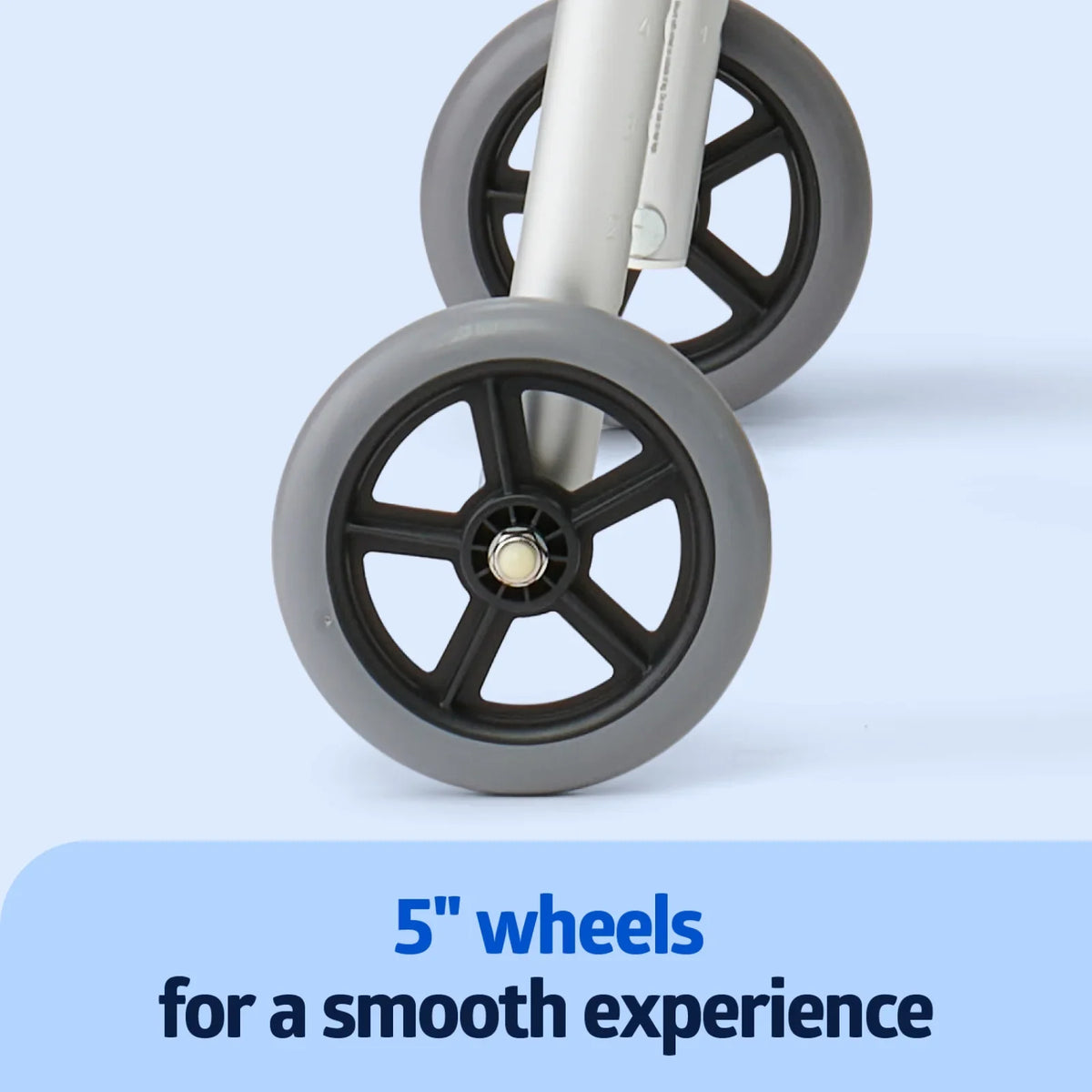 Lightweight Walker to Medline with Wheels, lbs. Frame Supports 5” 300 Aluminum Folding up