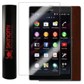 Screen Skin & Wood Z3 for Protector Skinomi Tablet Dark Xperia Compact