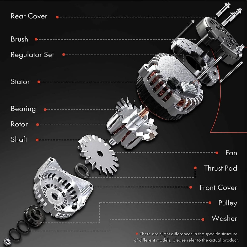 Pulley Compatible 2000-2002 12Volt 1999, 3.5L, Isuzu with Clutch 6-Groove Trooper 90Amp SLX CW V6 Alternator Acura & A-Premium