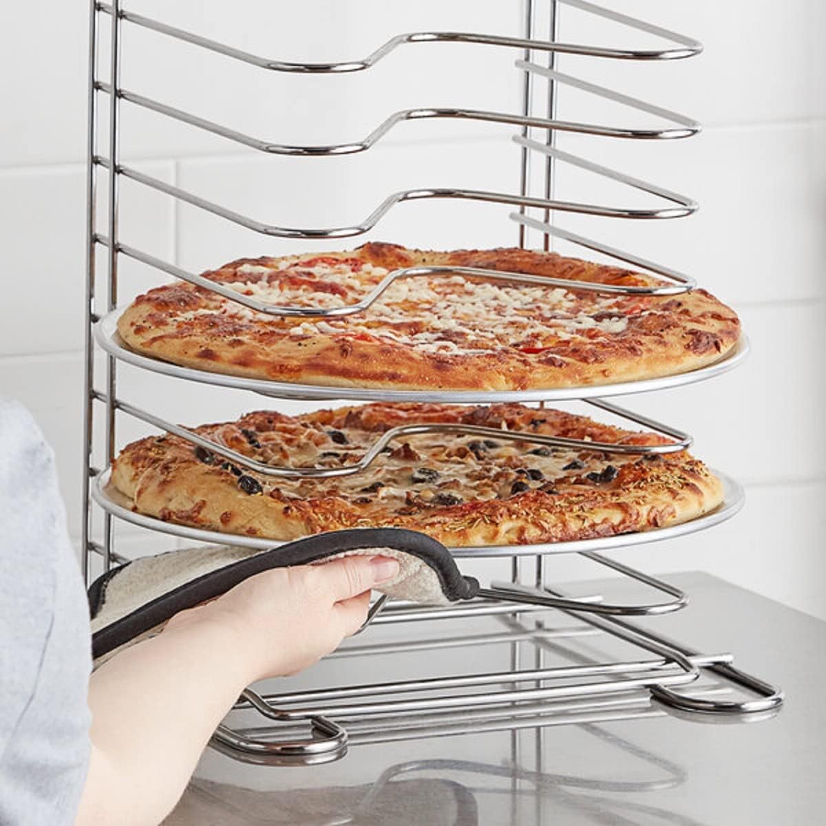 Tray Tray Baking Home Pizza Baking & Round Wide 3 Pan Bakeware Tray Round Pizza Kitchen Set of Pizzeria for Tray 13” Pan Aluminum Pizza Rim- Restaurants TrueCraftware-