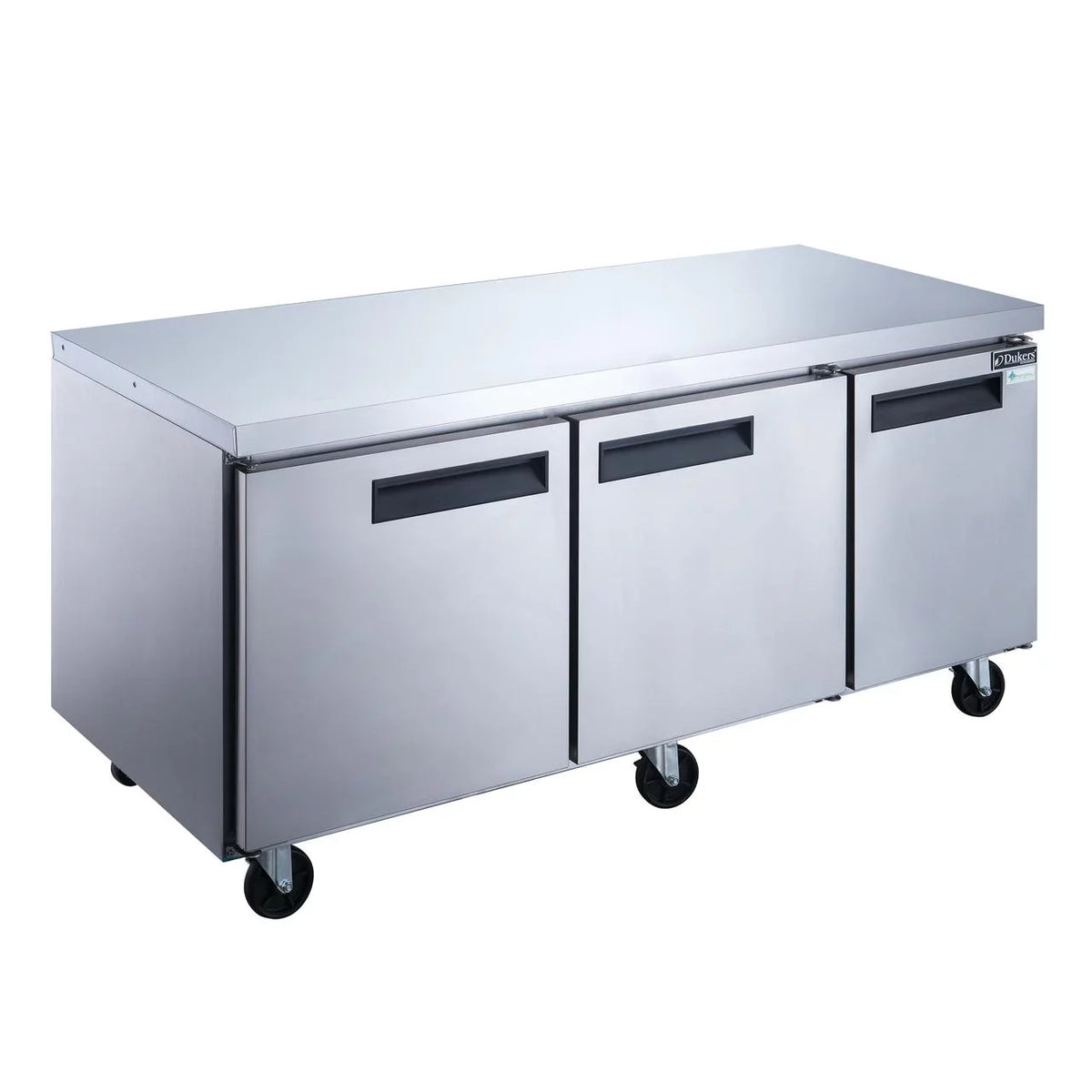 in Stainless Steel 3-Door Undercounter Commercial DUC72R Refrigerator