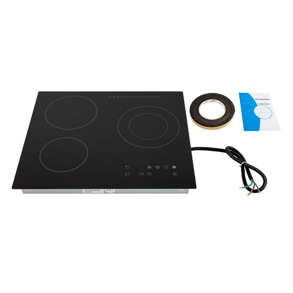 Timer Safety Heating Hot and Cooktop 3 Level Built-in 110V Ceramic Electric 2600W Plate Sensor Aiqidi 9 Countertop Stove Electric Lock Electric Touch Burners Cooktop Top with Kid Control