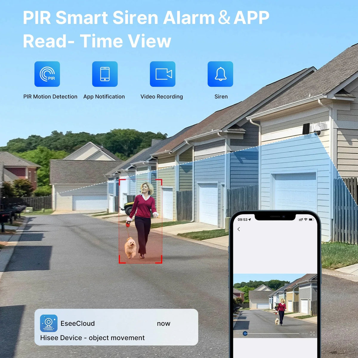 Solar Rechargeable Detection Card Battery Security Night View AI Vision,Spotlights,SD Slot,Smart Hiseeu Audio,Color Pan/Tilt,8X Wireless 2K/3MP zoom,2-Way Camera,360 digital