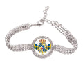 Diamond Chain Sweden National Symbol Tennis Anklet Jewelry Bracelet Emblem Country