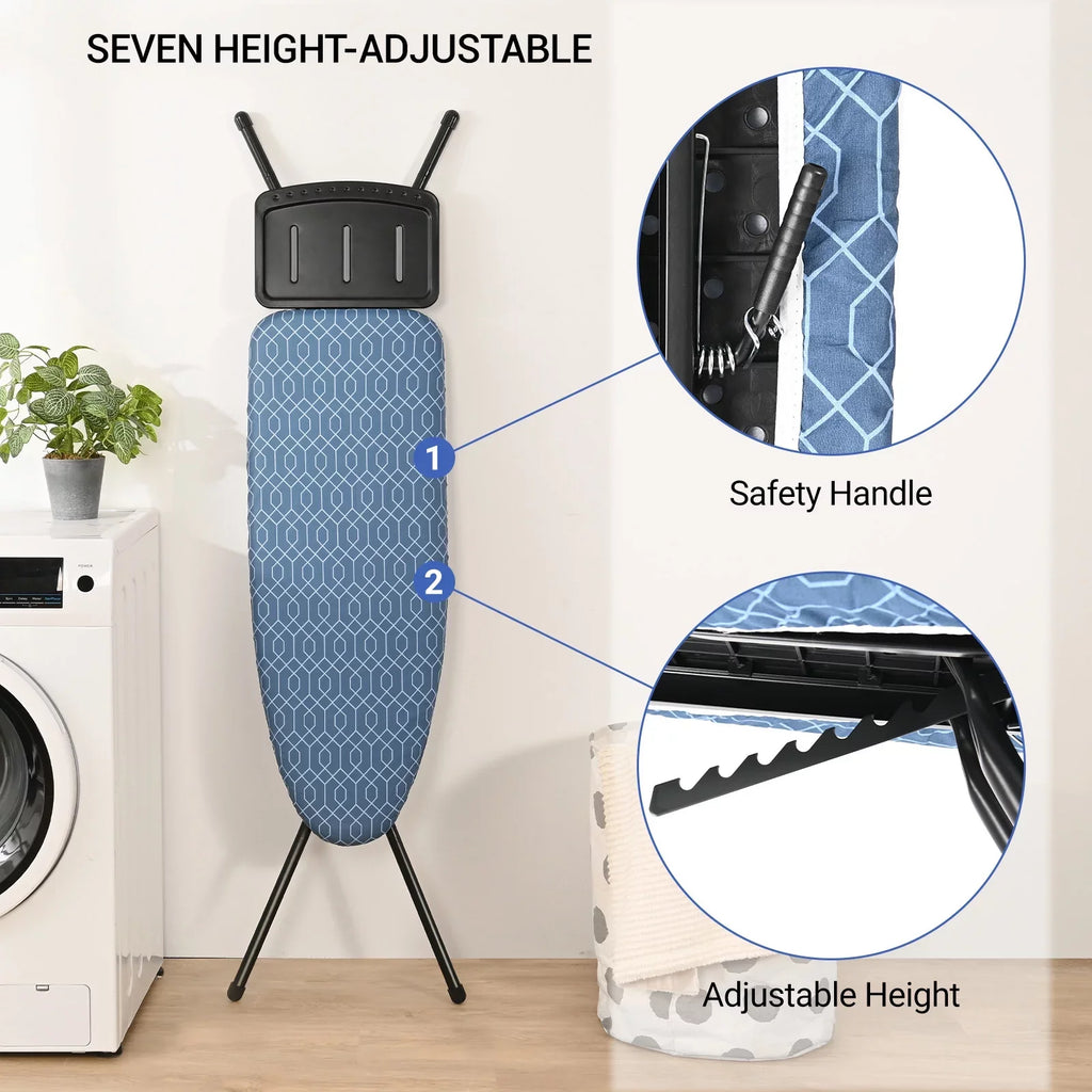 Ironing 7 Levels Rest, Stand with Adjustable Board,Iron Height,36"x13" Iron Kingrack
