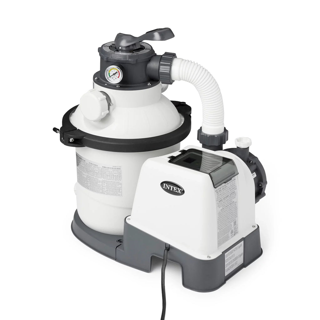 GFCI, 110-120 Rate Clear Motor Pool GPH Krystal Flow 1200 Gph System with Intex10 inch Pump, Sand 1500 V Filter