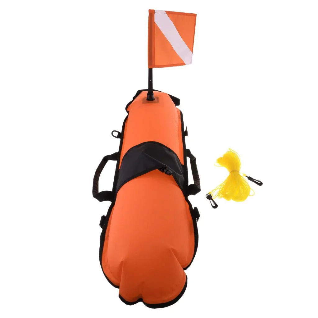with Visible D-, Buoy High Inflator Scuba , Freediving Safety Float 20m Oral Flag, Diving Diver Snorkeling, Spearfishing,
