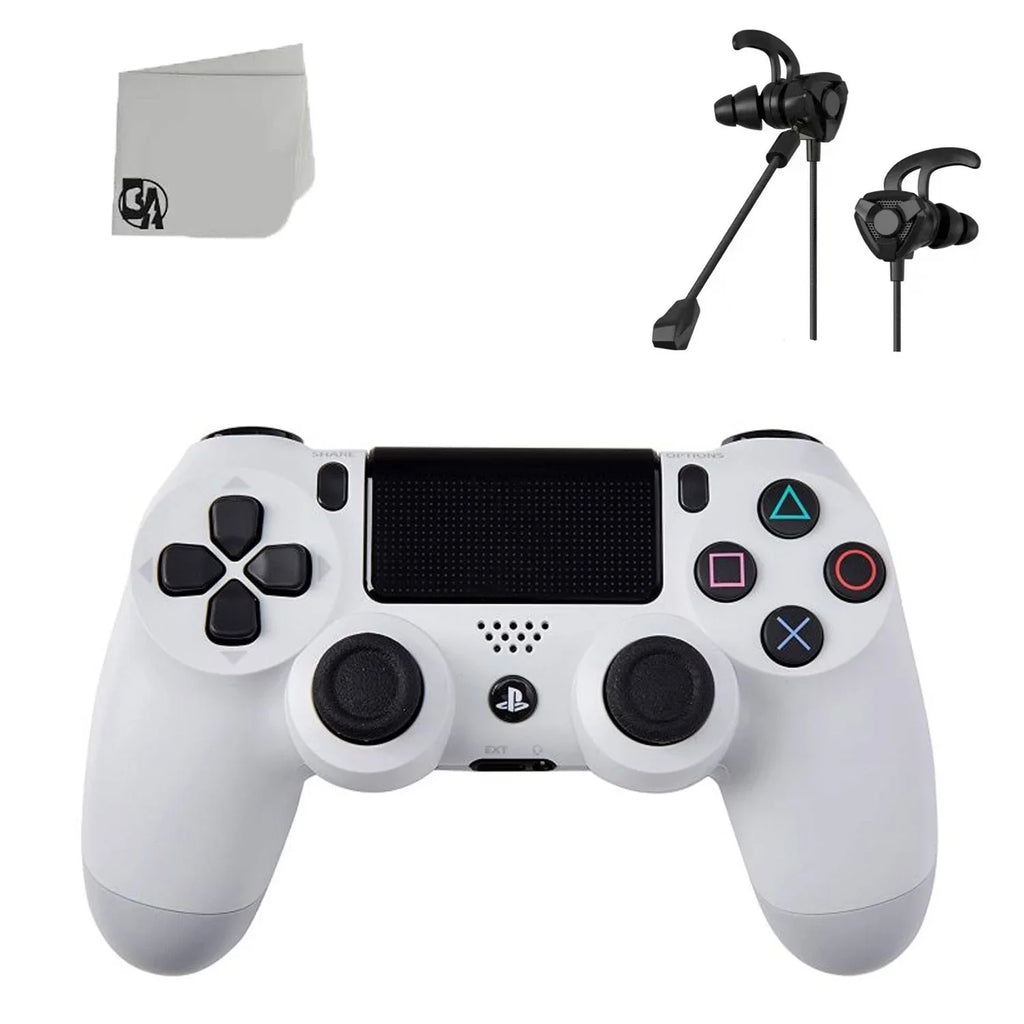 New With Wireless with White AXTION Like 4 Earbuds PlayStation - BOLT - DualShock Blue Bundle Controller