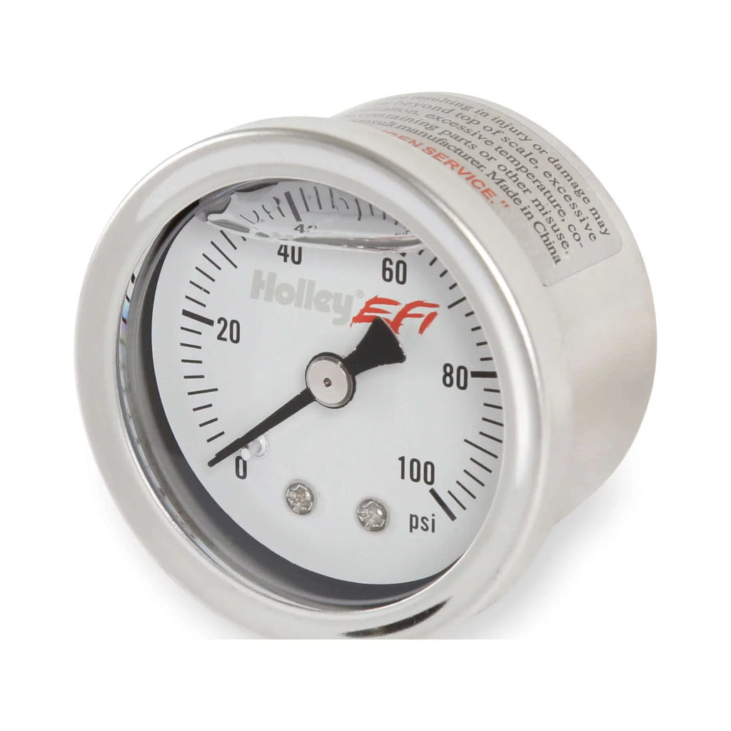 Pressure EFI Glycerin Holley inch 26-507 - - 0-100psi Fuel - 1.5 Gauge Filled