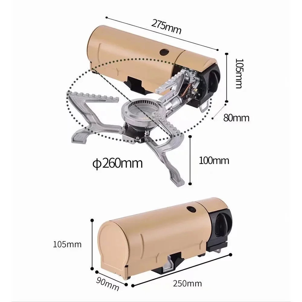 Camp and Carrying Burners for on - Stoves 2600W Bag Compact with Cooking Gases Nebublu Go Powerful Stove