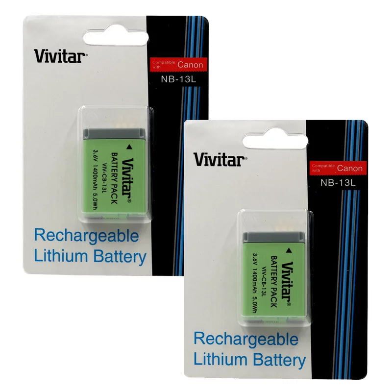 Replacement for Canon PowerShot Camera Two Battery Canon Digital SX720 NB HS Rechargeable Vivitar 13L