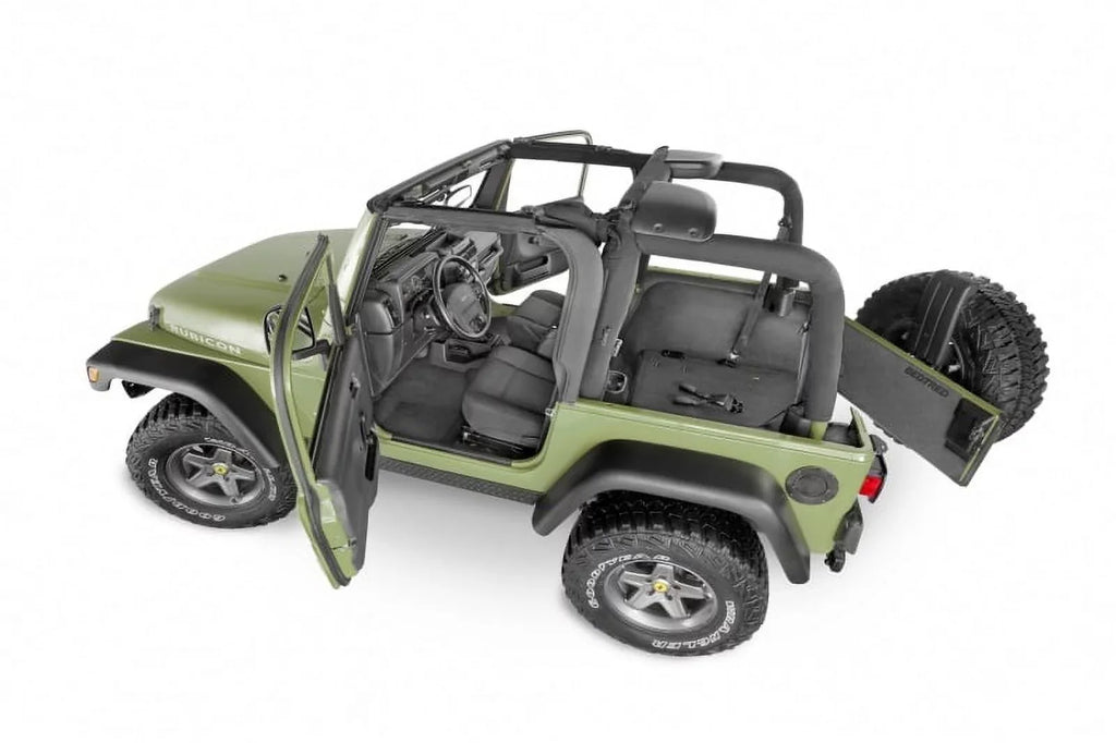 Kit / 2006 RealTruck by Wrangler Jeep - with BedRug Flr select: 1997-2005 TJ, TJ/LJ Cnsl) Compatible 97-06 BTTJ97F X Jeep Shlds Jeep (W Ht / Front Bedtred TJ Wrangler Cntr 3Pc