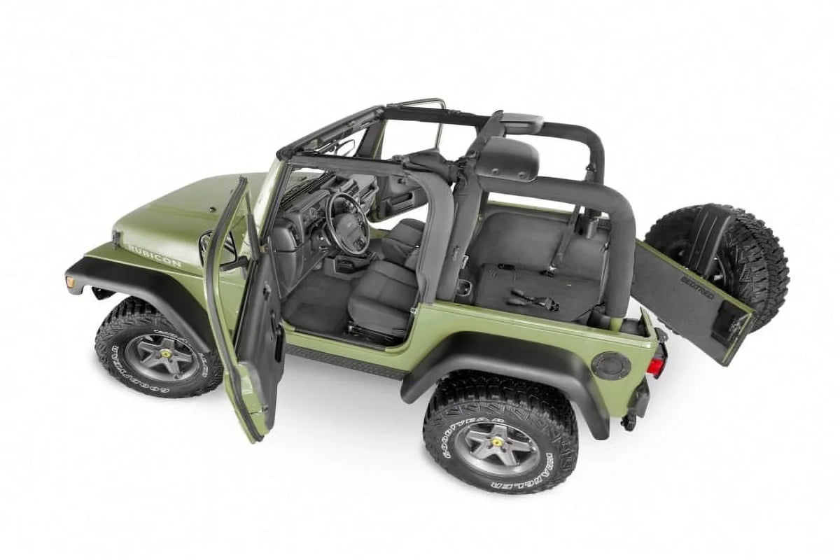 Kit / 2006 RealTruck by Wrangler Jeep - with BedRug Flr select: 1997-2005 TJ, TJ/LJ Cnsl) Compatible 97-06 BTTJ97F X Jeep Shlds Jeep (W Ht / Front Bedtred TJ Wrangler Cntr 3Pc