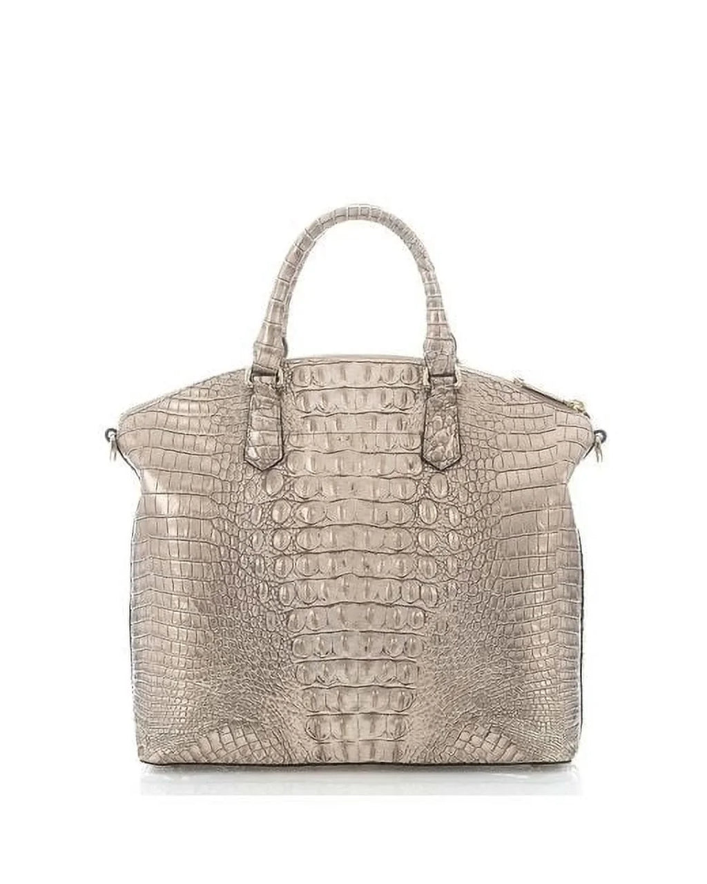 Satchel Brahmin Sugar Cane Duxbury Large Silver/Metallic