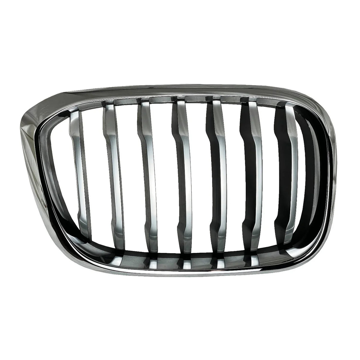XLine / Aftermarket fits X3::With Black New Silver without Fit 51137478670 M Package Chrome 2018-2021 / Passenger Grille Premium and Side