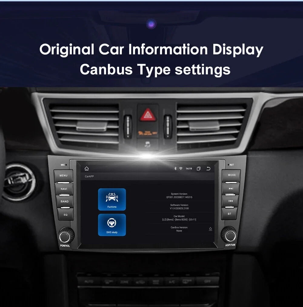 Benz 1280*720 Mercedes Radio W219 Car Nav E-Class DSP Stereo Carplay 8" for GPS