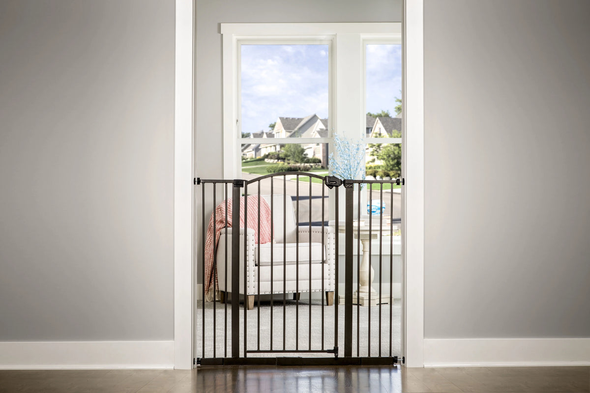 Gate, Baby Bronze Gate Safety to Décor Baby Age Extra 6 Months, Group Tall Regalo Arched 24