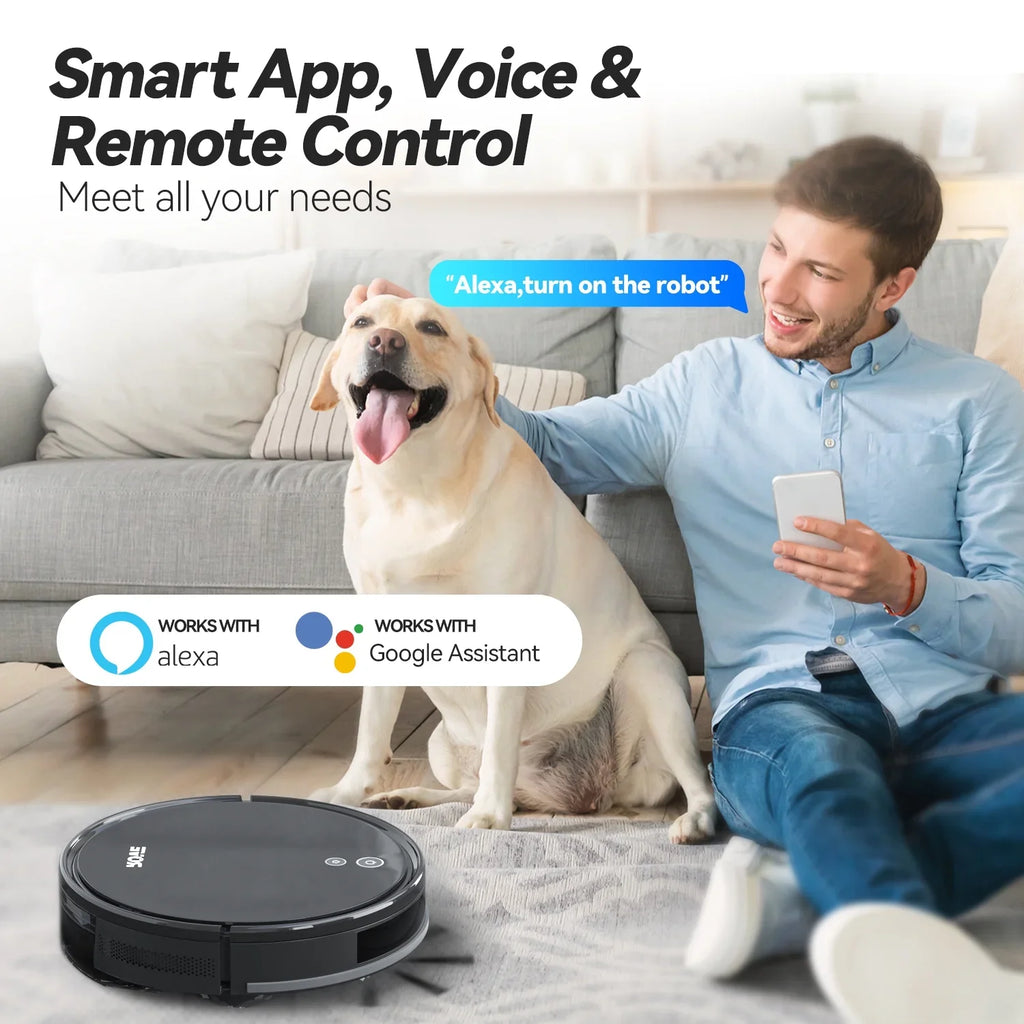 Automatic 600ML Dustbin, Hard Suction Ideal Rove Self-Charging, Pa for with Floor Pet Battery Carpet Sweeper and Robot Strong Care, Robotic Low Pile Cleaner, & 2000 Life Vacuum 2600mAh