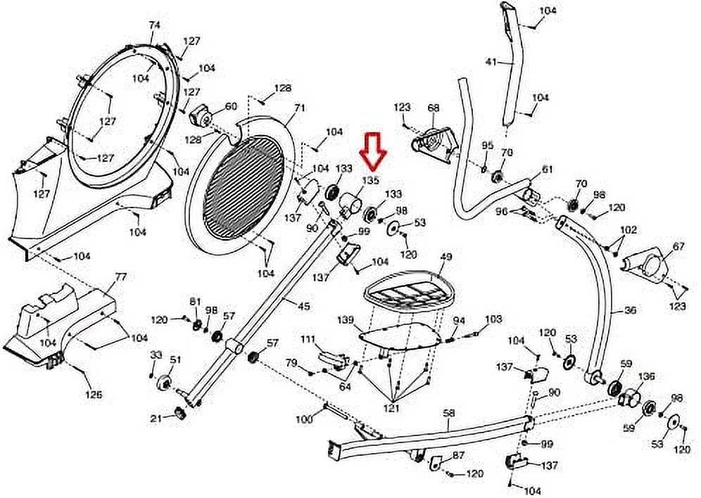 Fitness, 14.7 14.5 Flex Elite Inc. Icon 334962 NordicTrack & E Roller W ARM Elliptical Health 17.7 Works Bracket