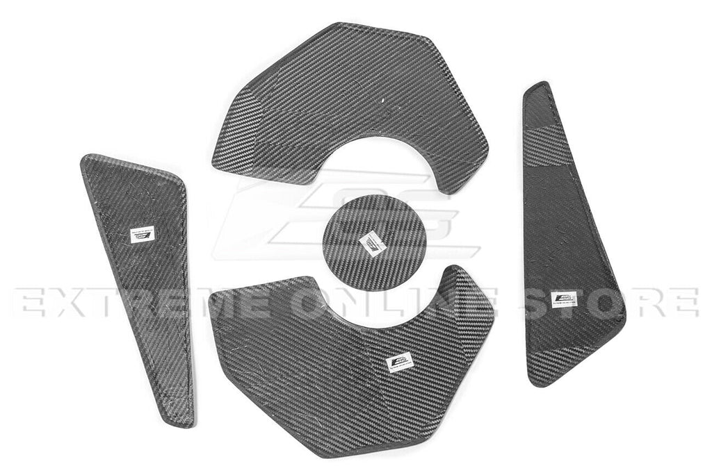 Factory C8 Tape-On design For Bay GM FIBER 5 2020-Present Panel Overlay Trim Accents Cover Pcs Corvette Engine Replacement CARBON