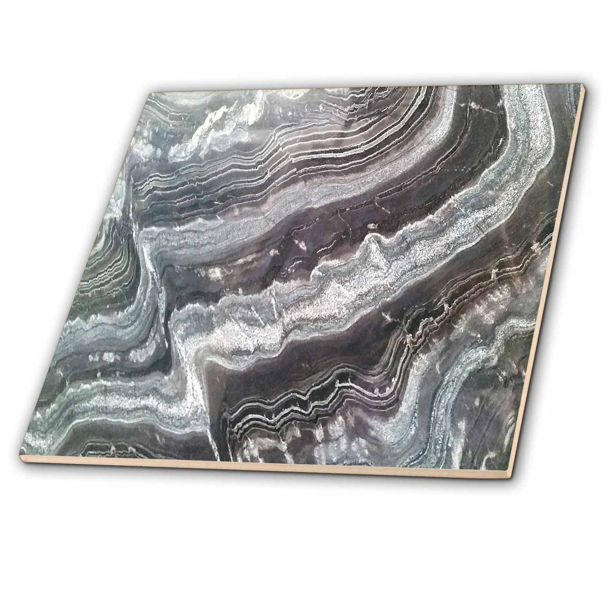 Granite Image Rivers Maroon of Gray Of Tile, And 3dRose - Ceramic 6-inch