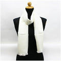 AB ladies Pre-Owned x Ferragamo pattern (Good) stole wool SALVATORE FERRAGAMO white silk Salvatore rank Gancini