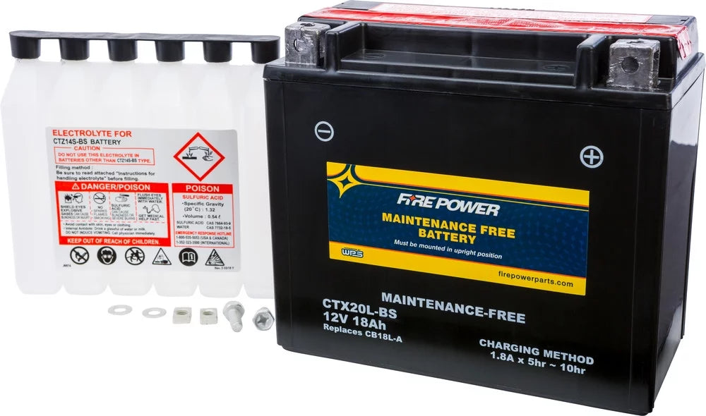 Bombardier Power [IRS] Battery Maintenance Free 2X4 H.O. 400 Compatible With 2003-2004 CTX20L-BS Fire Outlander