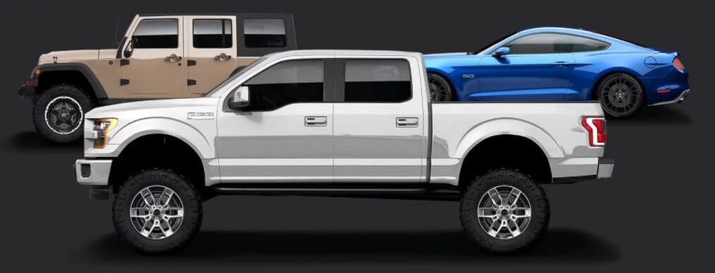 Powder x Wheels in. SUPER CS45 Carroll 2005-2020 - Offset Black Inserts 9 Chrome - 2021 with Fits - F150, select: F150 12mm 20 Shelby CAB