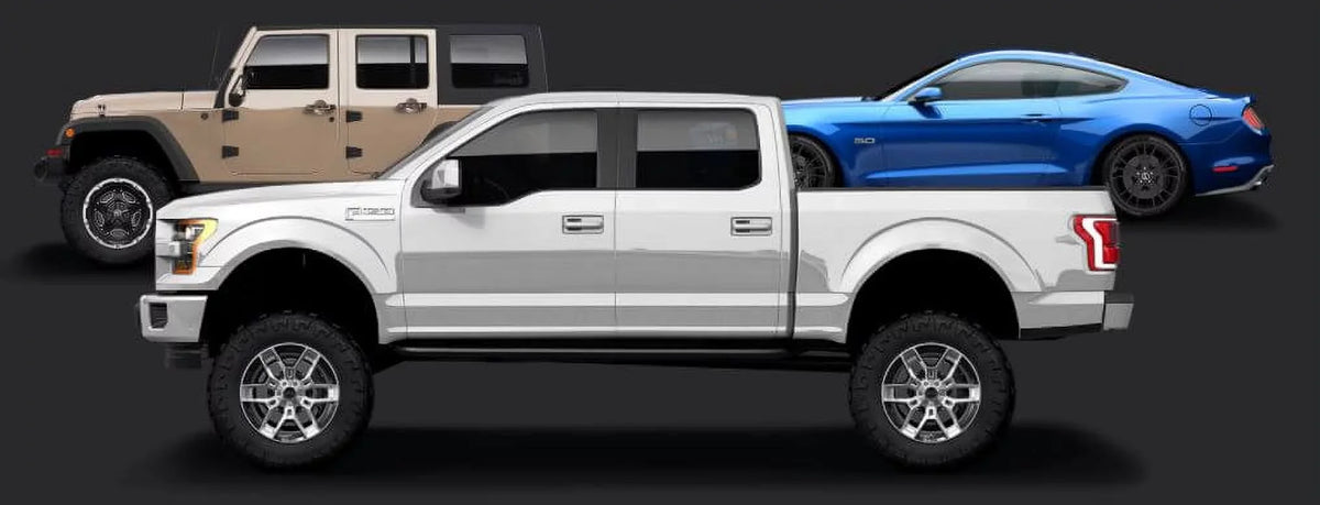 Powder x Wheels in. SUPER CS45 Carroll 2005-2020 - Offset Black Inserts 9 Chrome - 2021 with Fits - F150, select: F150 12mm 20 Shelby CAB