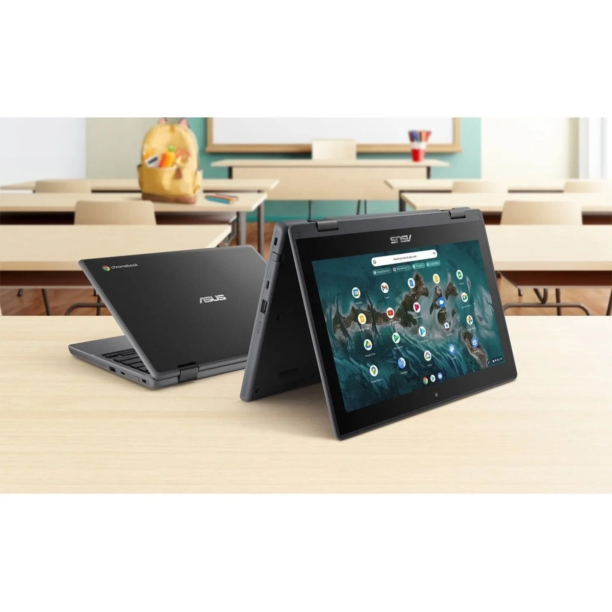SSD, 11.6" Flip Celeron Asus Chromebook CR1100FKA-YZ184T 64GB N5100, ChromeOS, Touchscreen, Intel