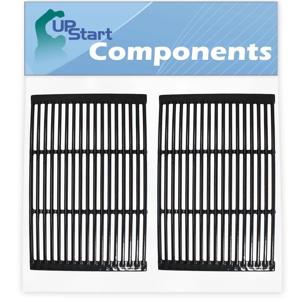 19" Barbeque BBQ Grill Compatible - Iron Cooking Enameled Parts Charmglow 810-8532-S Grid Cast Grates 2-Pack for Replacement Porcelain