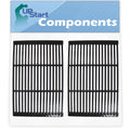 19" Barbeque BBQ Grill Compatible - Iron Cooking Enameled Parts Charmglow 810-8532-S Grid Cast Grates 2-Pack for Replacement Porcelain