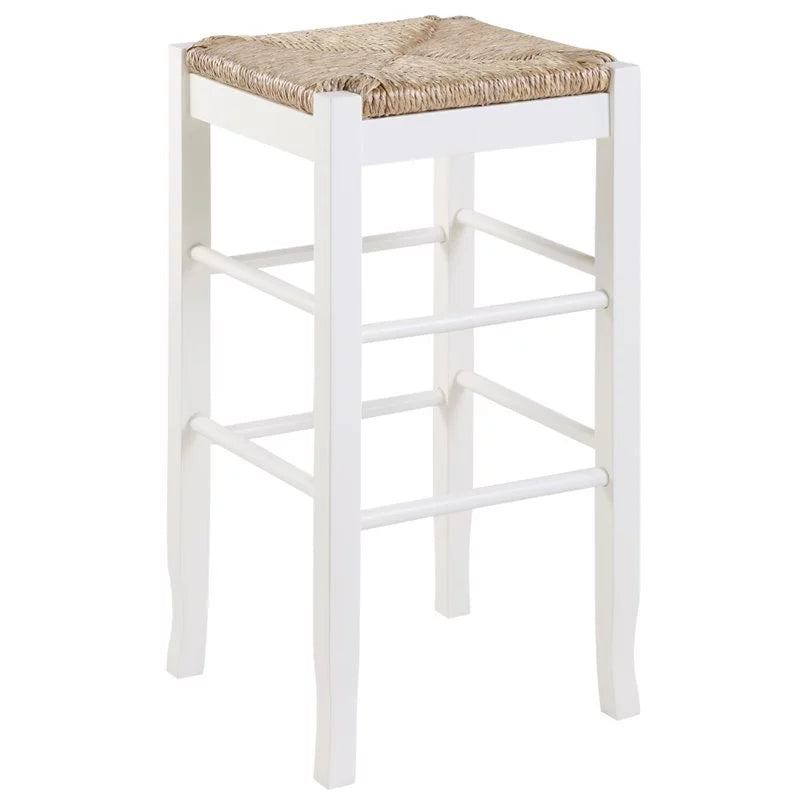 Rush - Stationary in of Home White Bar 2 29" Stool Set Square Square