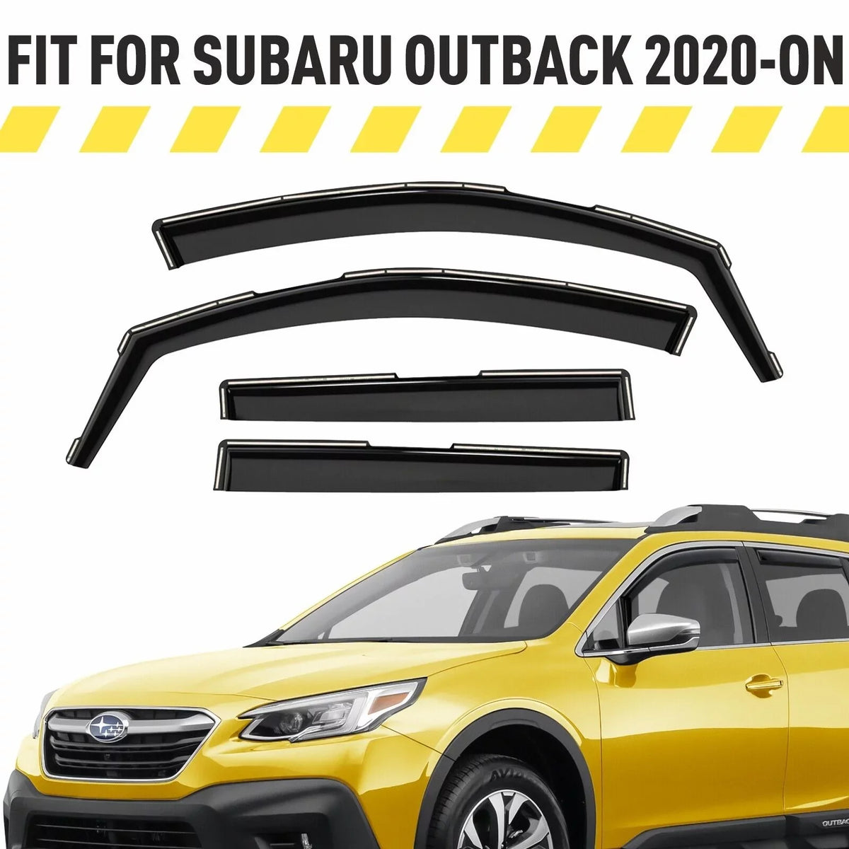 Durable AEROGUYS Wind 2020-2024, Sun Visors Accessories Car AG0268 Guards Window Visors, Vent Deflectors, - Subaru Fit Deflectors Outback 4pcs. for Window Extra Rain Visors, In-Channel