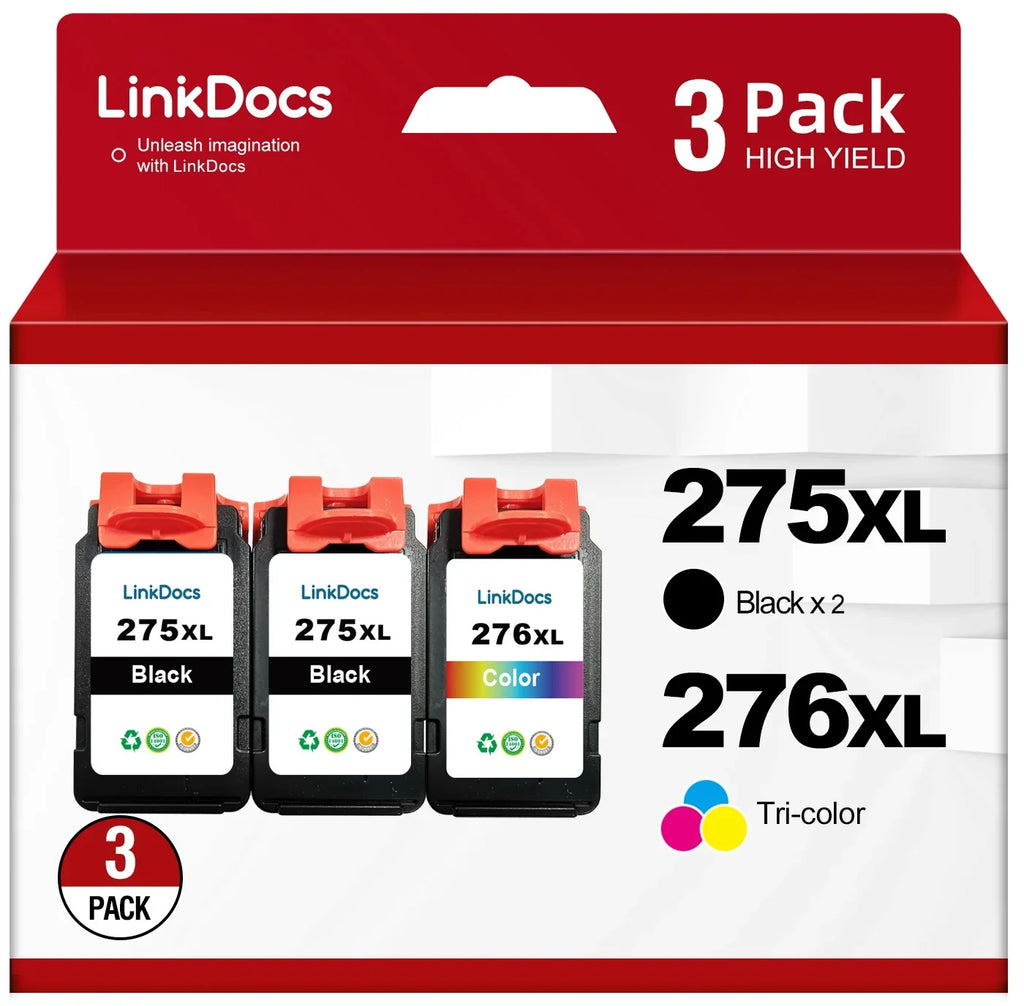 Ink Color) PG-275 TR4720 TS3500 276XL TS3522 CL-276 TR4722 with used TS3520 for Cartridge PIXMA 276XL 275XL Replacement 275XL Combo Canon Printers(2 TR4700 1 Canon Black, Pack