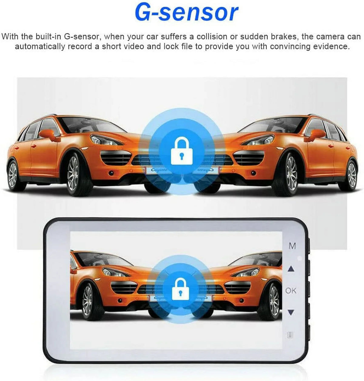 Recorder Dash Bileeko 1080P 4" Car RV Car Camera Dual Van Truck Pickup Cam for DVR Lens Video SUV