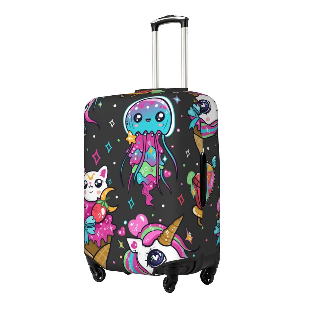 And 18-32 Protector Unicorn Cat Luggage,Washable Fit Stratch Resistance Icecream Cover Covers Protector,Suitcase Protector Cover And Rainbow Dust Fotbe Luggage Inch