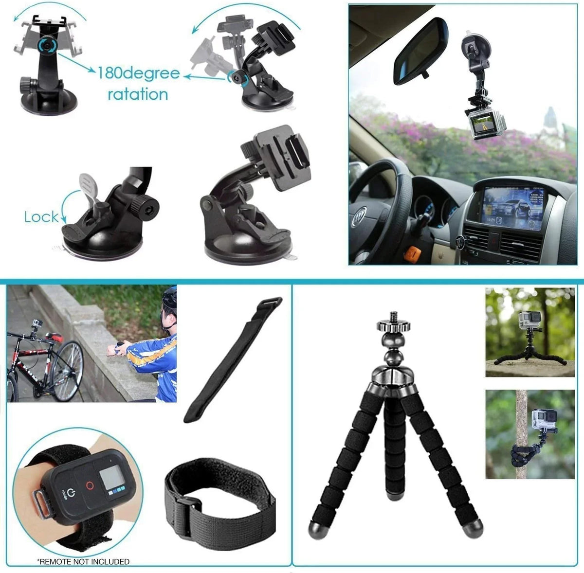 GoPro and 64GB Sd Bundle Camera White with Fully Video, Stabilization HD with Action 10MP Micro 50 Photos, Loaded Card and Kit Accessory Screen, - Waterproof Piece - Full - HERO7 Touch