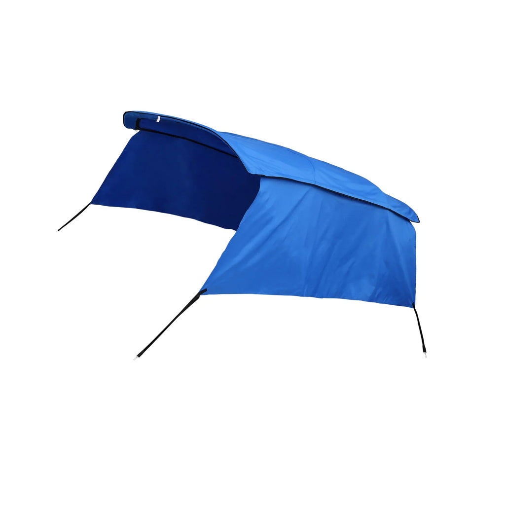 Side Blue Canvas 8'Lx54"Hx67"-72"W With Blocks Top Bargains Detachable Bimini Unique 4Bow