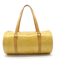 Beige M91006 Vernis (Fair) Pre-Owned Bedford Enamel Monogram Leather Handbag Yellow