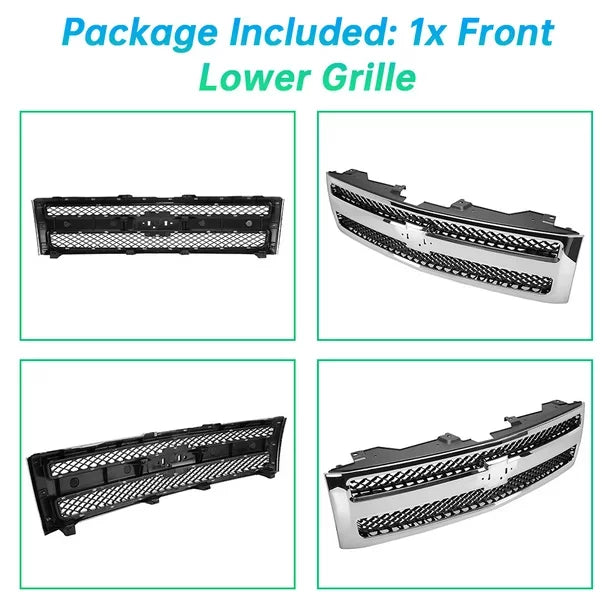 GM1200572 Front Grille 2012 2007 Chrome 2009 2008 25810707 Kojem 2010 Truck Grill Chevrolet 2011 1500 Pickup Bumper Silverado 2013 for Mesh