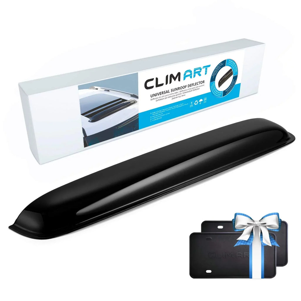Deflector Guard/Rain - SR01001 Wind Roof Moonroof Moonroof CLIM Incredibly Visor Sunroof, Sunroof Guard - Guard Universal Shade Tape-On Visor - Top 35.6" Durable Profile Wind Adhesive ART Low