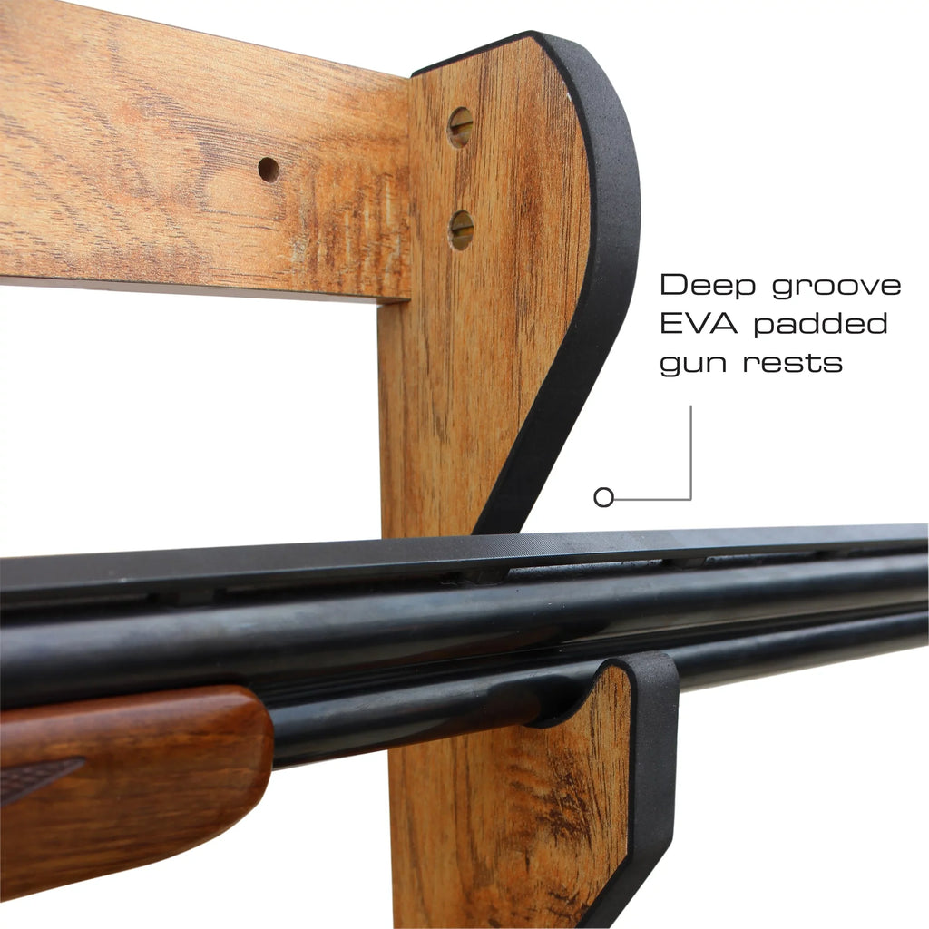 '- 3 Display Indoor Rifle/Shotgun Storage Finish Cherry Wall Creations Convenient Easy Creek Assembly Rush Rack American
