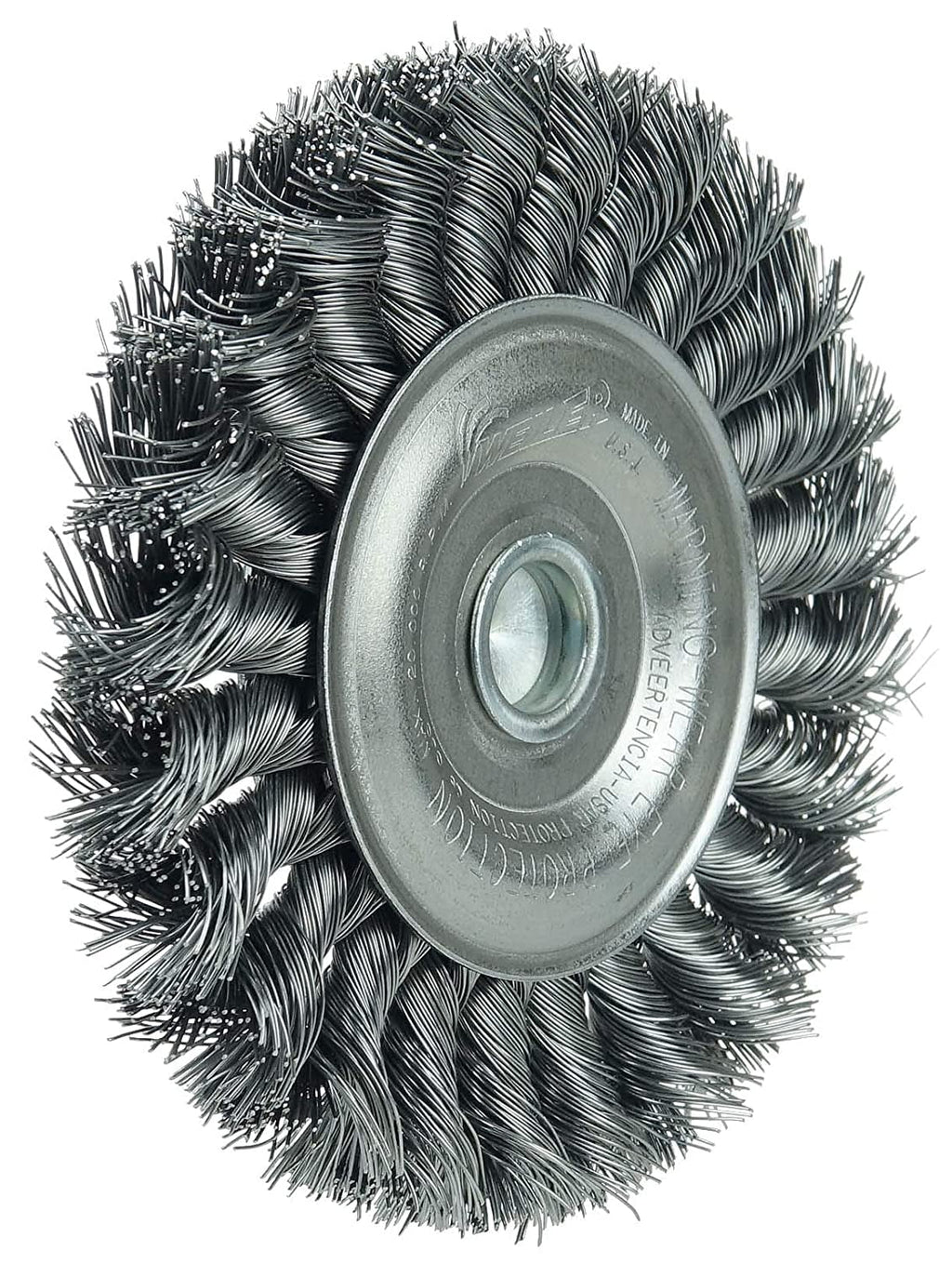 Stem, Knot Made Wheel, Wire 4" .014" Fill, the Stem-Mounted USA 17687 1/4" Steel Weiler in