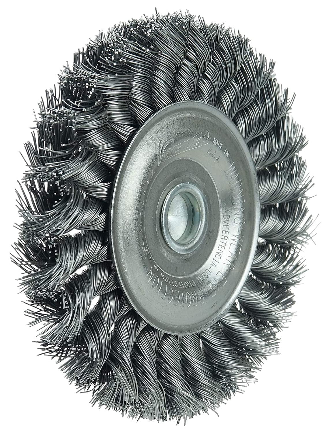 Stem, Knot Made Wheel, Wire 4" .014" Fill, the Stem-Mounted USA 17687 1/4" Steel Weiler in