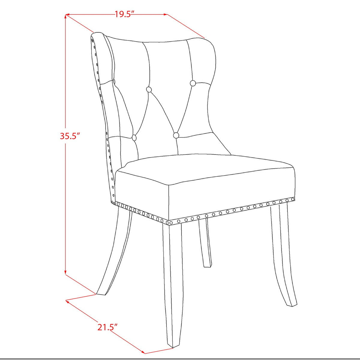 Fabric Chairs Seat Legs Room Tufted 7-Pc Back Set-Limelight Kitchen Country Parson Living Hardwood French HomeStock With Button Cement - & & Linen Table Top